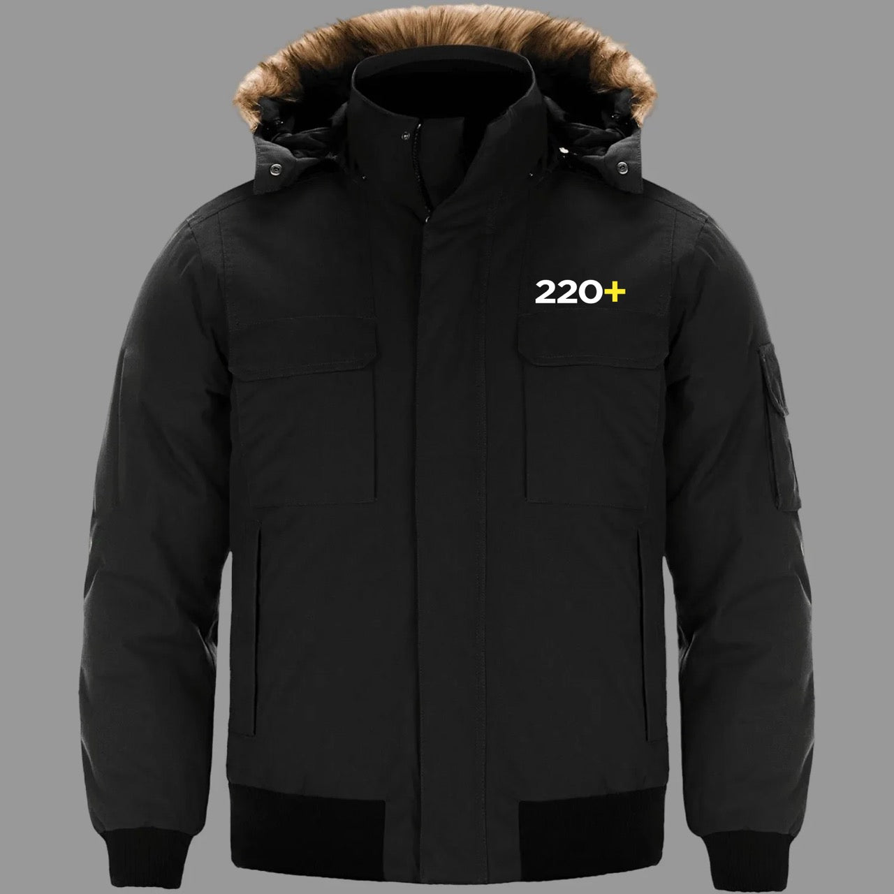 Cold Weather Bomber Jacket w/ Detachable Hood