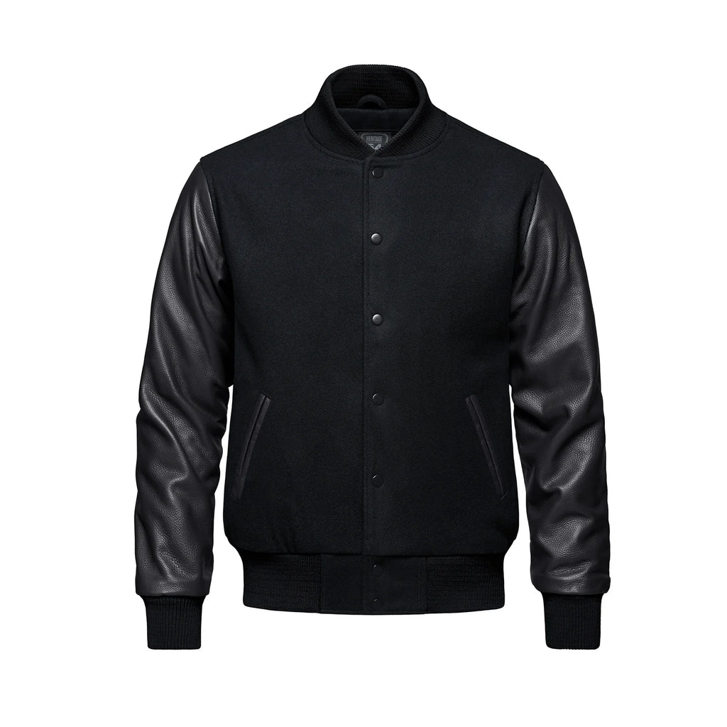 Varsity-Melton and Leather Varsity Jacket