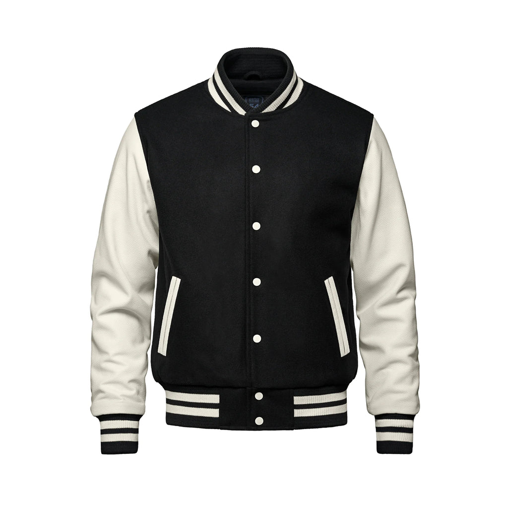 Varsity-Melton and Leather Varsity Jacket